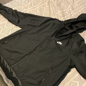 Black Nike hooded Windrunner jacket